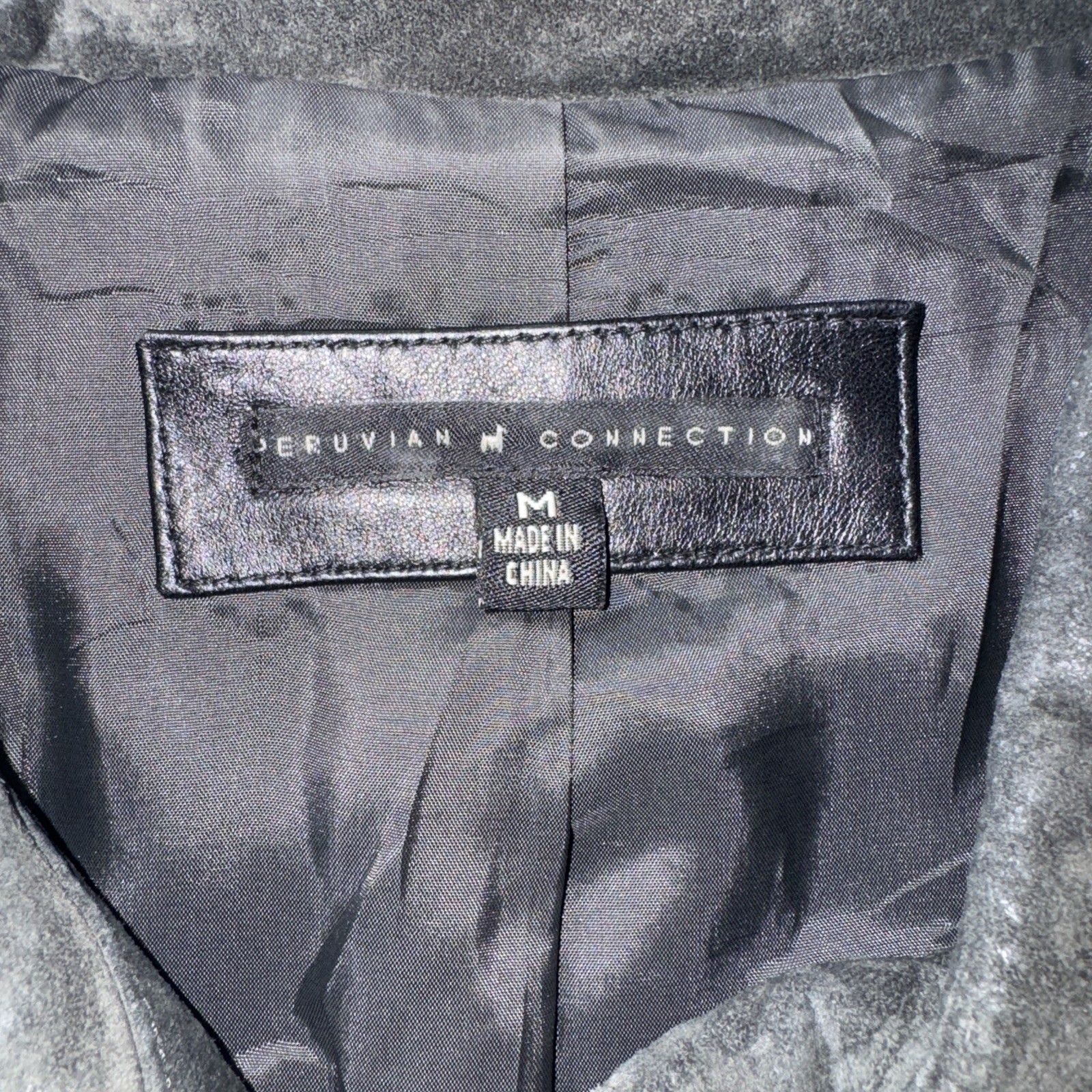 Peruvian Connection 100% Leather Jacket Brown Sue… - image 4