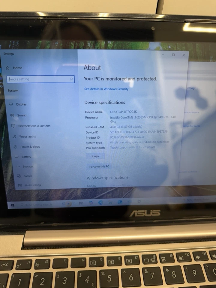 Asus VivoBook S200E Laptop | 11.6" TouchScreen | i3-2365m | 4GB | 128GB SSD - Image 4 of 4