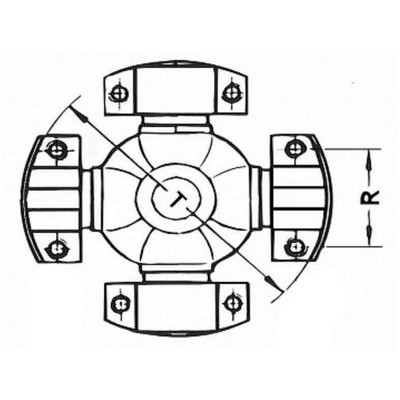 5分割のC 5-5111X Spicer Italcardano 5C Series HWD Wing Bearing Driveshaft