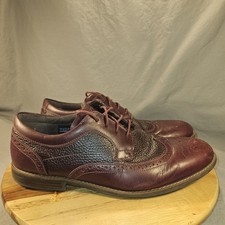 Rockport Dustin Wingtip Burg. CH4290 Leather Dress Shoes - Men's 10 Waterproof