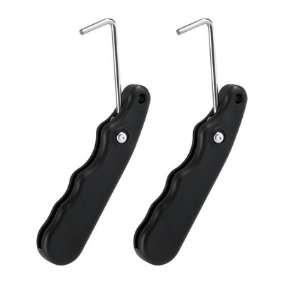 lasuroa Hockey Skate Tightener, Foldable Shoe Lace Puller Medium, black