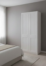 ex Display Wardrobe, Pure White, Soft Close - 2260mm (h) x 980mm (w) x 610mm (d)