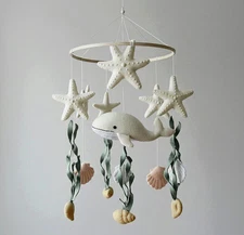 Ocean Baby Mobile Whale Neutral Sea Creature Mobile Under The Sea Ocean Cot Mobi