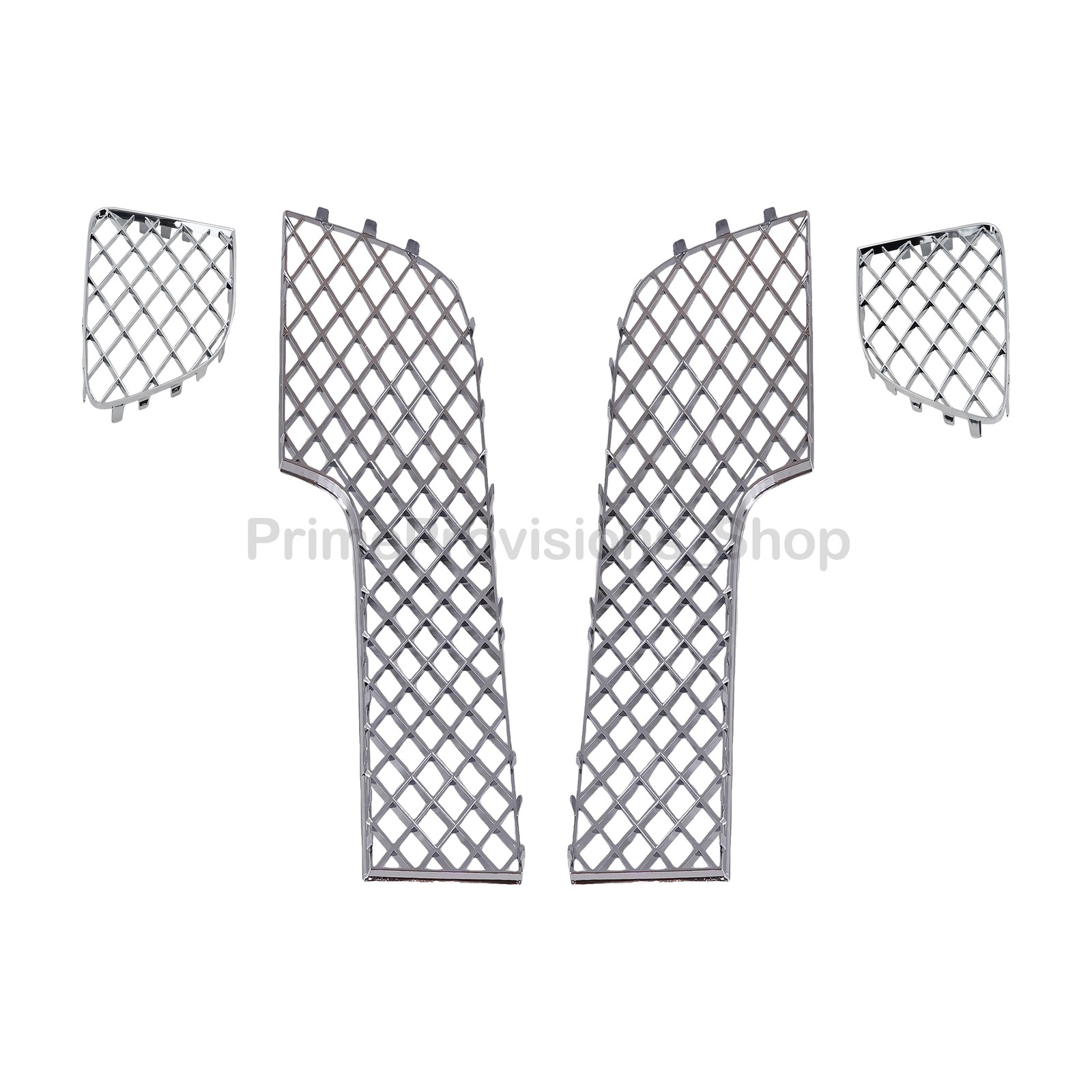 NEW 4PCS Chrome Bumper Lower Mesh Grille Fits Bentley Continental GT GTC 12-15