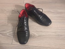 Schuhe Leder Kommunion Schwarz Junge Klassisch 36