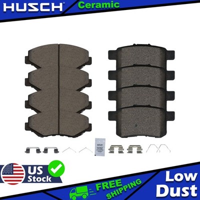 Front Rear Brake Pads w/ Hardware Set for 2011 - 2017 Honda Accord LX LX-S LX-P