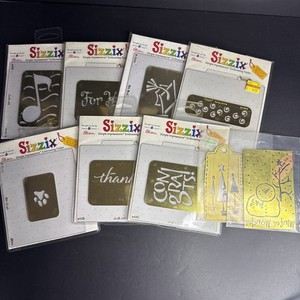 SIZZIX  Simple Impressions Embossing Folders New Lot of 9