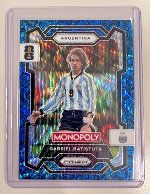 2026 Panini Monopoly Prizm World Cup 26 Gabriel Batistuta #4 Blue Wave