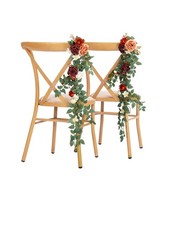 10pcs Wedding Chair Decorations Aisle Floral Swag Artificial Pew Flowers Hang...