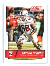 2016 Panini Score Football #388 Taylor Decker Rookie RC Ohio State Buckeyes