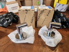 Set Of 2 Kartners 144134SB-99 Oslo Brass Solid Back Robe Hook POLISHED CHROME