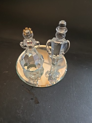 Swarovski ZOO Crystal ? 2.75" Bride and Groom Wedding Figurine Mirror Base - Picture 2 of 11