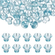 80 Pcs Mushroom Glass Beads 14mm Craft Beads for Jewelry DIY, Blue