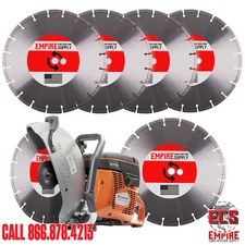 Husqvarna K770 Cutoff Saw + 6 ECS 14" Diamond Blades | Contractor Bundle