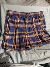 Polo Ralph Lauren Boxer Fine Cotton Classic Blue Plaid Size Large NWOT