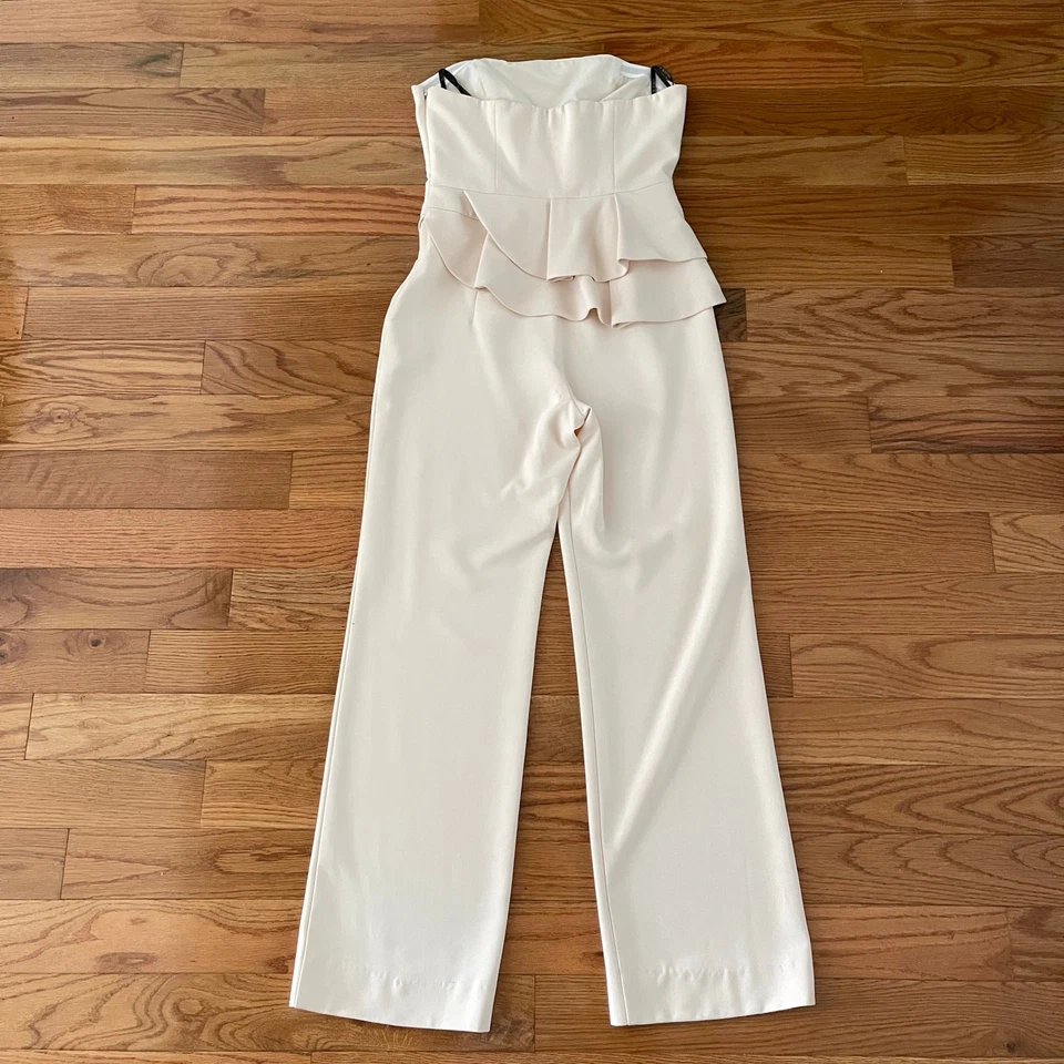 Mono negro Halo Lolo para mujer 8 rosa rubor volantes sin tirantes elegante  Foto 3 de 4