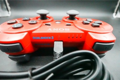Manette PS3 DualShock 3 Originale Sony - Rouge Foncé - Modèle CECHZC2J - Occasion Fonctionnelle Avec Boîte