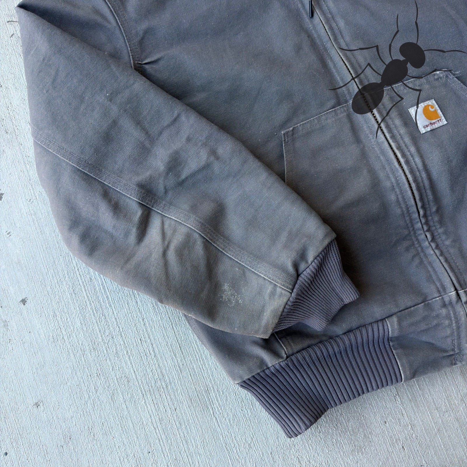 Carhartt J140 GVL gray hooded work wear jacket thumbnail 2