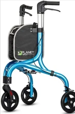 Planetwalk Premium 3 Wheel Rollator Walker for Seniors - Ultra Lightweight