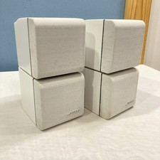 Bose Double Cube Acoustimass Swivel Speaker Pair, White - Tested
