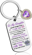 Daughter Gifts From Mom To My Daughter Keyring Birthday Gift For Daughters Ad...