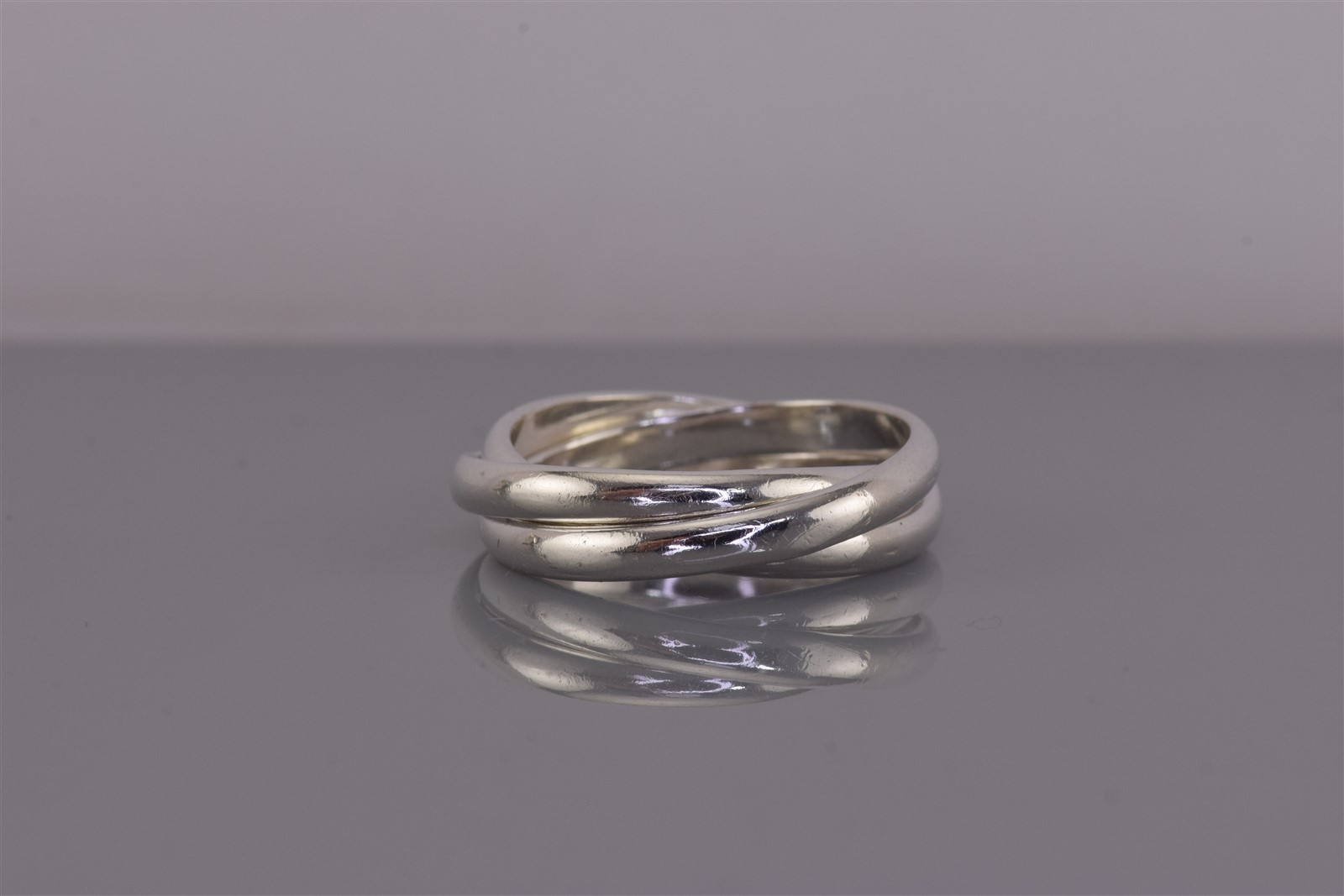 Sterling Silver 6mm Solid Triple Trinity Interloc… - image 3