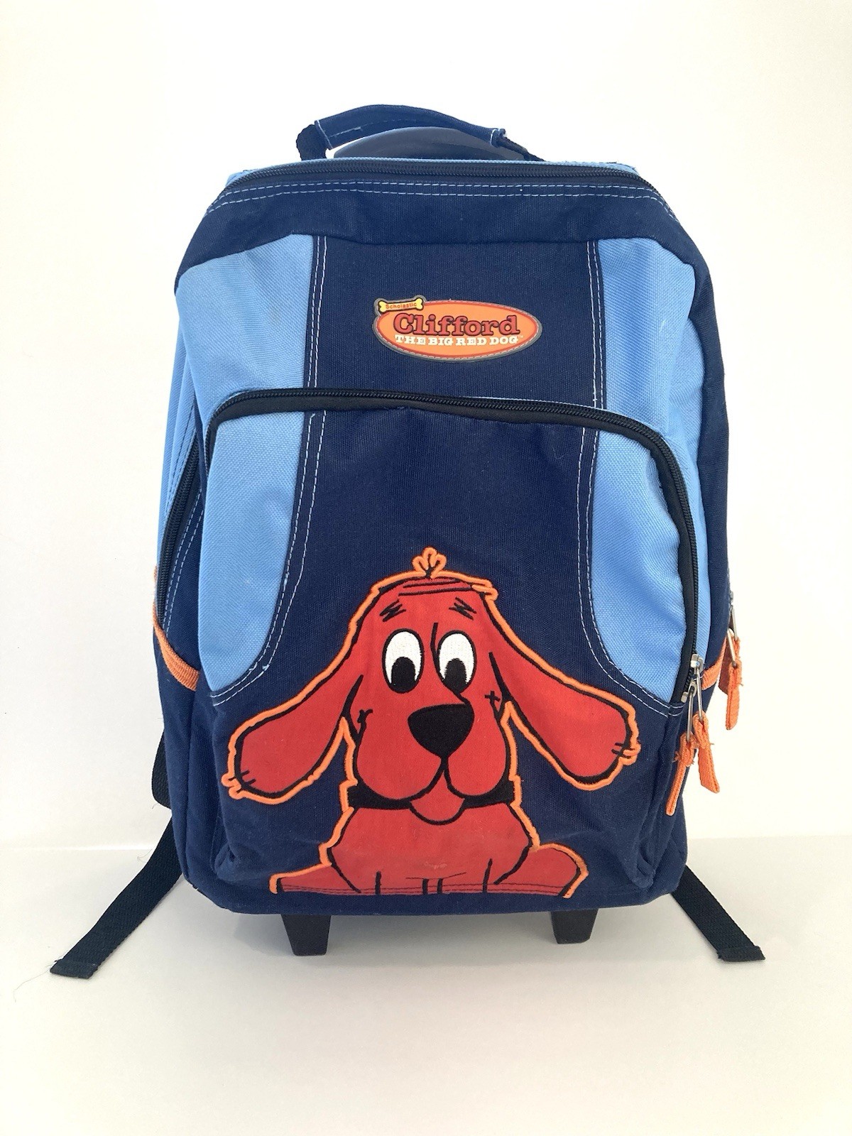 Clifford The Big Red Dog Rolling Backpack Wheelie Bookbag Wheeled Luggage Bag