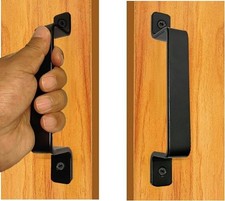 Premium Barn Door Handles Black,7.4 inch,2 Packs,Heavy Duty Rustic Metal Pulls