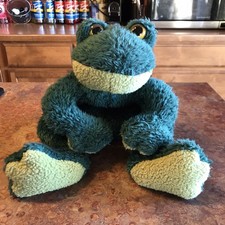 Vintage Russ Fleegle The Frog Green Plush Beanie Stuffed Animal 16  Toy Weighted