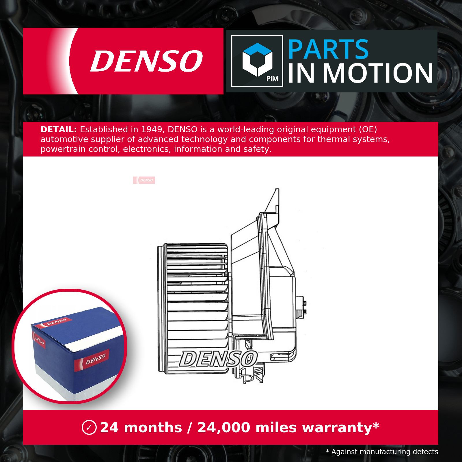 Interior Blower Motor fits VAUXHALL CORSA D 1.7D 06 to 14 Heater Denso 18455115