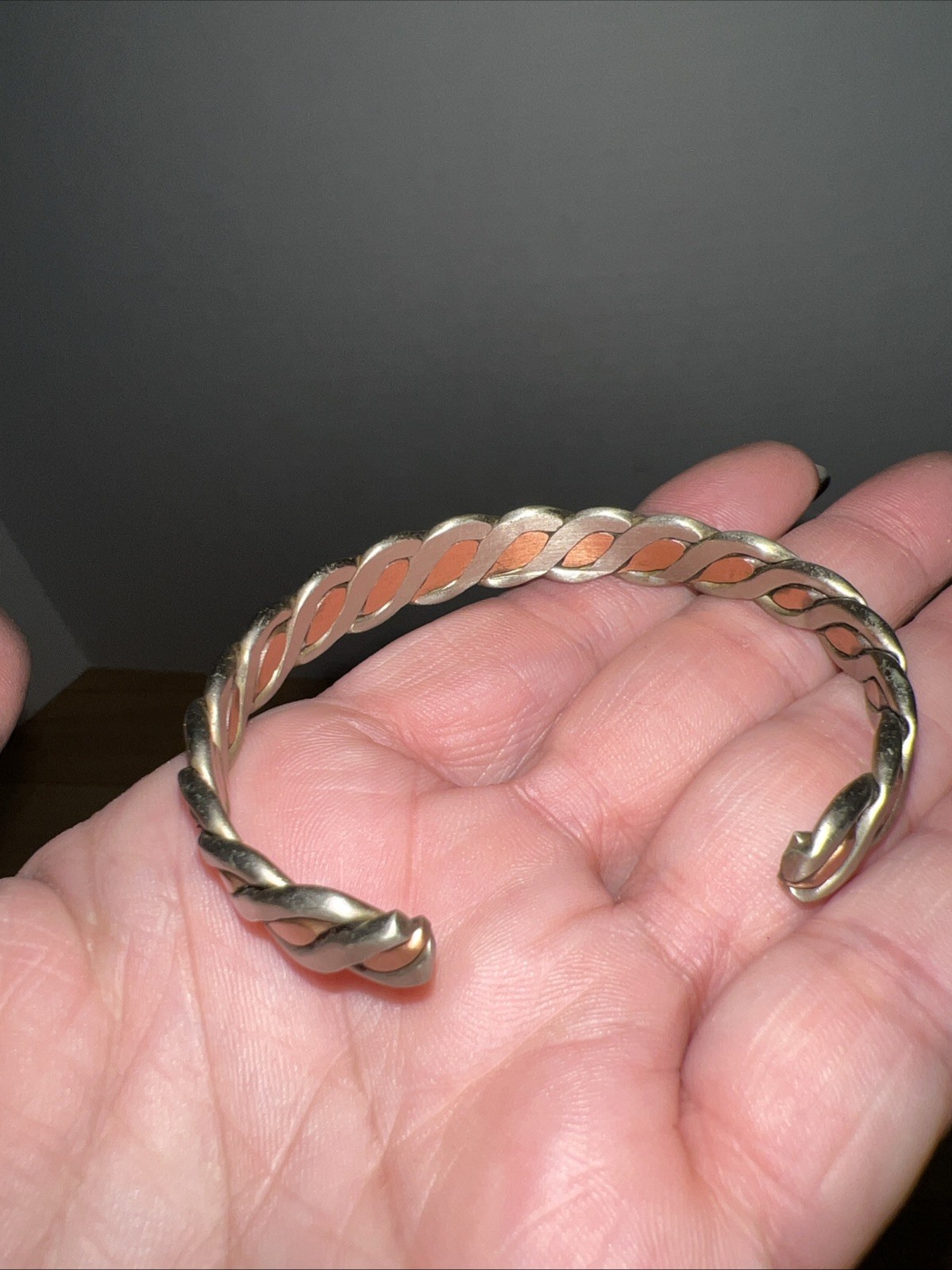 VTG Stackable Boho Copper Cuff Bracelets Set of 3… - image 8