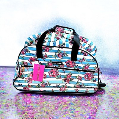 rolling duffel betsey johnson carry on luggage