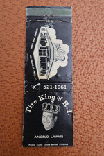 TIRE KING RI ANGELO LAPATI AUTO SERVICE $5 COUPON MATCHBOOK NEW CASTLE