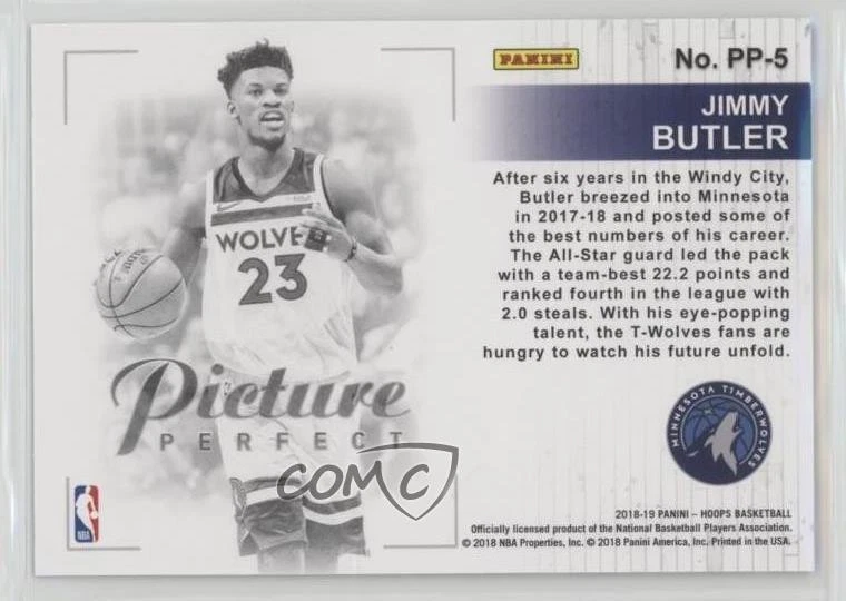 2018-19 Panini NBA Hoops Picture Perfect Jimmy Butler #PP-5 - Image 2 of 2