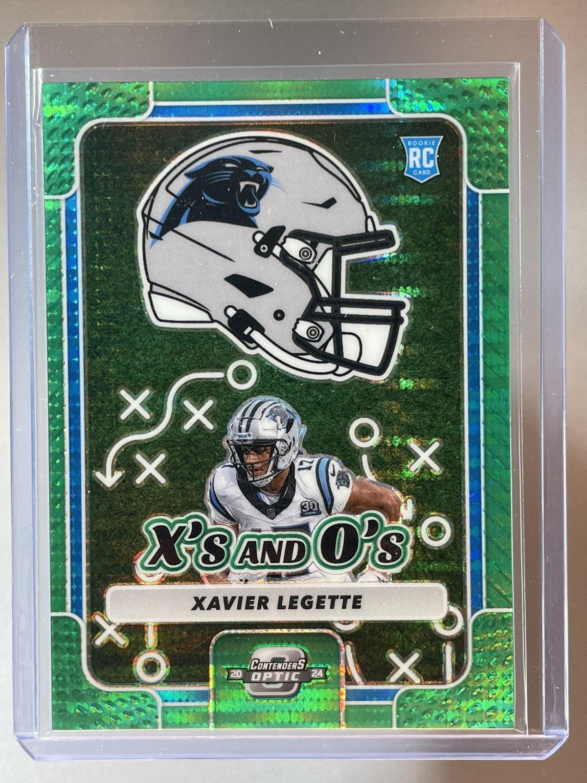 Xavier Legette Panini Contenders Optic Xs and Os #XOXLE Green Pulsar