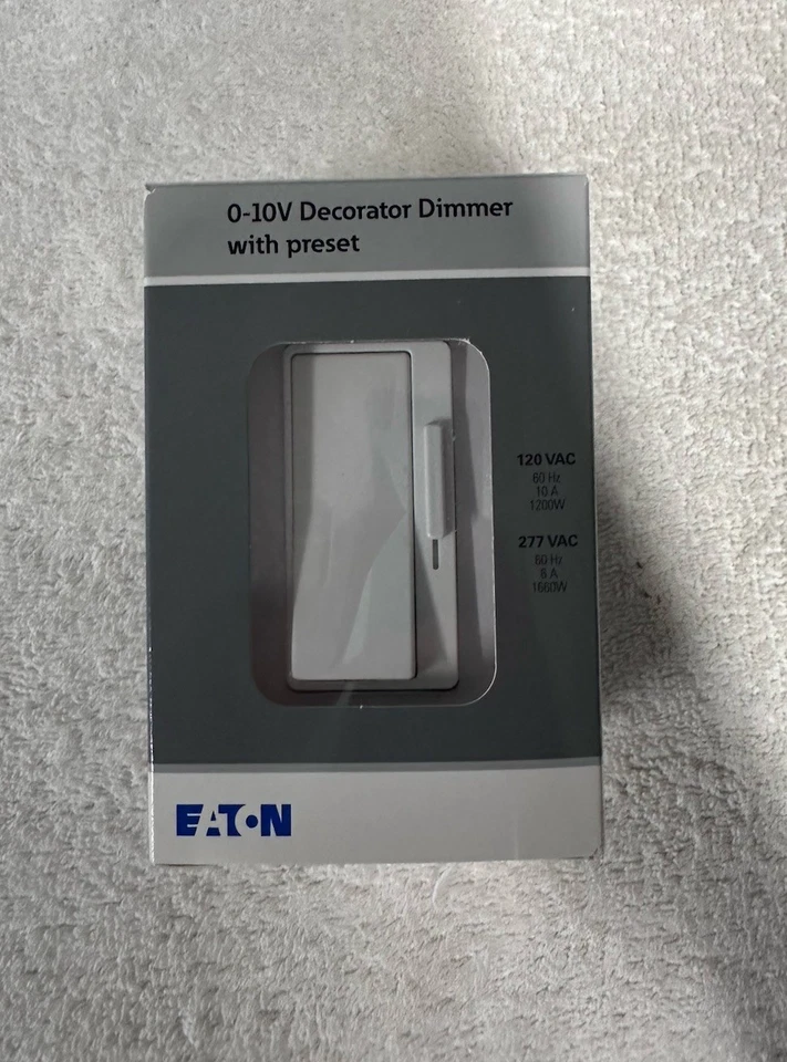 Light Switch Eaton WBSD-010DEC-C1 Decorator Dimmer 0-10V Ivory 3-Way White - Image 2 of 2