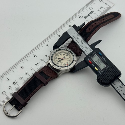 Timex Expedition Indiglo Reloj de Cuarzo Hombre Plata Alarma Bisel Giratorio Batería Nueva - Imagen 6 de 6