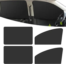 4 PCS Car Side Window Sun Shade Replacement Window Curtain for Most Cars (Black)