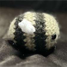Handmade Crochet Bee Plush Amigurumi Mini Stuffed Animal Black Yellow White