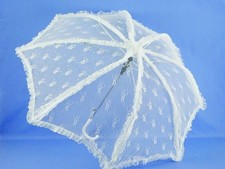 Steampunk Deluxe Lace Costume Umbrella Parasol 37" - White