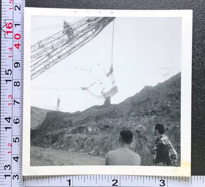 HUGE Mining Coal Shovel Digger Industrial Vintage BW Photo Snapshot #2