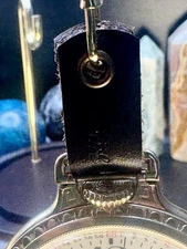 •NEW• Genuine Leather POCKET WATCH BOW / FOB STRAP; 1/ 2” Wide; BLACK-Handcrated