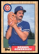 Dennis Eckersley 1987 Topps #459 Cubs MLB READ FREE SHIPPING AutographDen