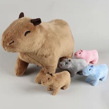 5pcs Capybara Familie Stofftier Mom/4 Babys P...