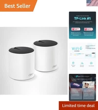 Deco Wi-Fi 6 Mesh System - Ideal for Smart Homes, Covers 4500 Sq.Ft, 2-Pack