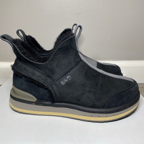 Deckers X Lab KO-Z SNPR Mid Wedge Shoes Women’s 9 Black Leather Slip On Booties - Picture 6 of 16