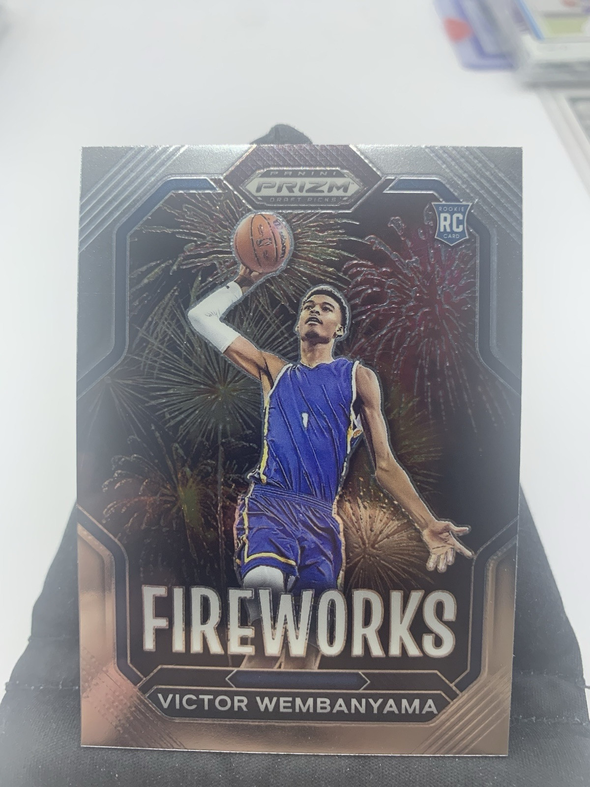 2023 Prizm Draft Picks Fireworks #1 Victor Wembanyama (RC) Spurs Rookie Z13