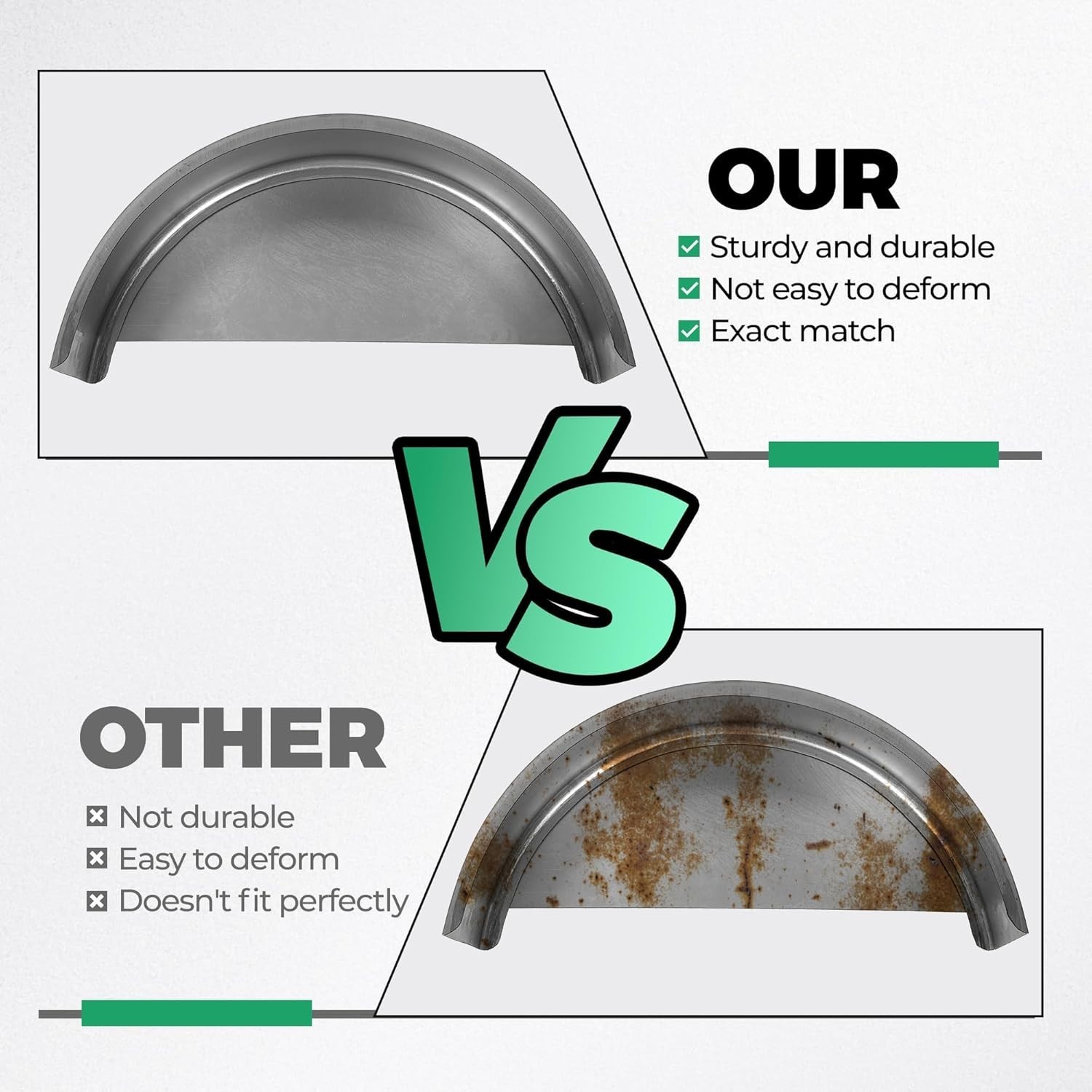 Heavy-Duty 32'' Steel Round Trailer Fender for 14''-16'' Wheels, Easy to Install