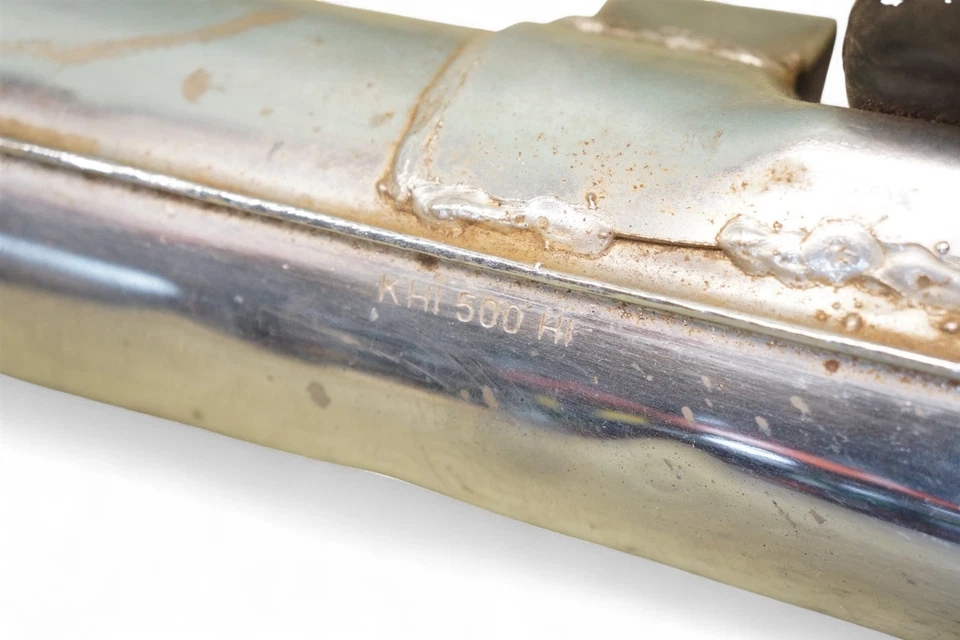 Tubo de escape izquierdo Kawasaki H1 KH500 1973-75 vintage OEM *2607A #9 Foto 4 de 4