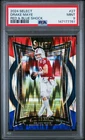 7761 Drake Maye 2024 Panini Select #27 Red and Blue Prizm Shock RC PSA 9